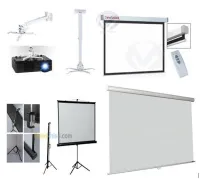 Ecran de projection mural motorise