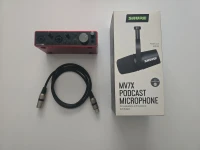 0791304387 - Shure MV7X PODCAST MICROPHONE + Scarlett 2i2 3rd gen