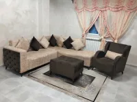 Salon beige/maron occasion bon état