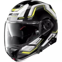CASQUE NOLAN N100-5 UPWIND N-COM 62 NOIR BRILLANT JAUNE. "ORIGINAL"