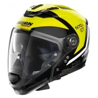 CASQUE NOLAN N70-2 GT GLARING N-COM 048 JAUNE METAL-NOIR-BLANC. "Original"