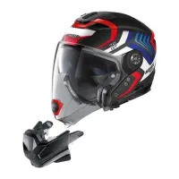 CASQUE NOLAN N70-2 GT SPINNAKER N-COM 045 NOIR MAT-BLANC-ROUGE. "Original"