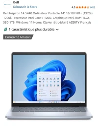 Pc portable Dell Inspiron 14 i5 5440
