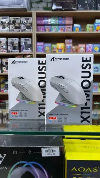 SOURIS GAMER ATTACK SHARK X11 WIRELESS (BLANC & NOIR & ROUGE)