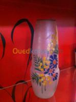 alger-staoueli-algerie-décoration-aménagement-vase-en-verre-dépoli-peint-à-la-main