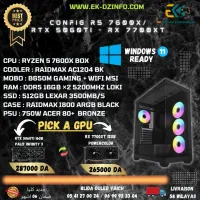 CONFIG RYZEN 5 7600X/RTX5060TI-OR-7700XT