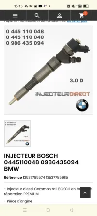 Injecteur BMW série 5 0