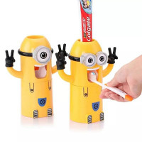 decoration-minions-distributeur-et-porte-brosse-a-dent-2-in1-presse-dentifrice-automatique-pour-enfants-blida-algerie