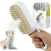 Brosse à Vapeur Intelligente pour Chat  3 Fonctions en 1 pour un Poil Doux et Propre