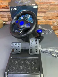 GT-V7 volant de jeu avec contrôleur de Vibration à 180 degrés