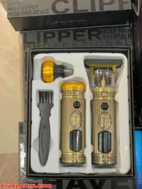 Ensemble de rasoir électrique pour hommes, tondeuse pour barbe et nez, chargeur USB, avec écran LCD