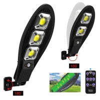 Projecteur solaire LED 2000W avec capteur de mouvement PIR étanche