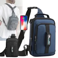 صاكوشة أكسفورد مقاومة للماء Sacoche Oxford imperméable avec Sortie De charge usb pour hommes V3