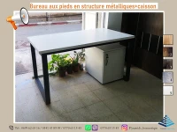 BUREAU :  PIEDS  METALLIQUE plusieurs dimensions 