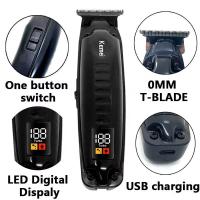 Kemei KM-1578 Tondeuse 10W Sans Fil Rechargeable USB Barbe & Cheveux LCD thumbnail 4