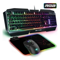 Pack Gaming 3 en 1 Spirit of gamer ULTIMATE 500 CLS-MK500 RGB Clavier souris Tapis de souris
