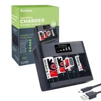Chargeur de pile Batterie Universelle UNIROSS pour AA, AAA, C, D, 9V UCU008