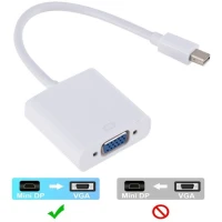 Adaptateur Convertisseur Mini Displayport DP mâle ( Thunderbolt ) vers VGA femelle 1080p