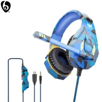 Casque Gaming Ovleng GT95 LED avec Microphone stéréo pour PS4 Smartphone - Bleu