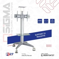 Support TV universel avec roulettes pour écran plat de 32 à 75"