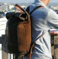 Sac à dos en cuir véritable 