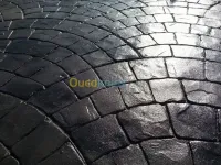 beton imprimé , ciré , resine epoxy , 