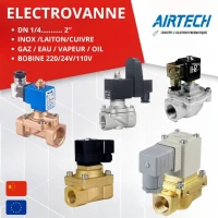 ELECTROVANNE - VANNE INCLINE - BOBINE ELECTROVANNE - ELECTROVANNE VAPEUR - PNEUMATIQUE - GAZ