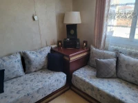 Salon Marocain Complet, Bois Hêtre, Comprenant Canapés, trois Tables Basse, Poufs Et Coussins