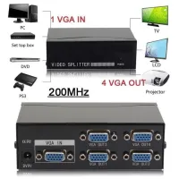 SPLITTER VGA MÂLE VERS VGA FEMELLE - NOIR