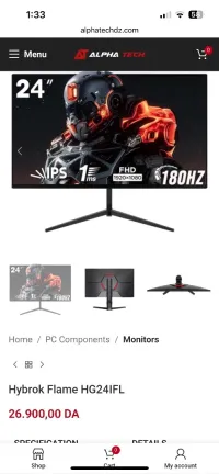 Ecran HybroK HG24IFL 24" 180hz Adjustable stand