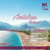 voyage-organise-antalya-ete-2024-vol-direct-baba-hassen-alger-algerie