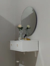 Promotions coiffeuse suspendu 60cm+miroir 