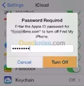 deblocage icloud menu