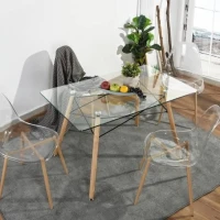 Table scandinave en verre importation