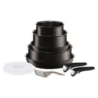 TEFAL Ingenio Batterie De Cuisine 10 Pièces Noir
