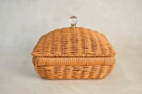 PANIER EN OSIER A/C CARRE PM -S21 