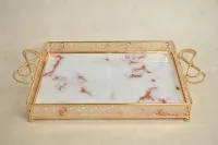 PLATEAU RECT DORE 40*30 cm