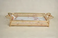 PLATEAU RECT DORE 35*25 cm