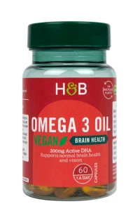Holland & Barrett Vegan Omega 3 Oil 500mg 60 Capsules  