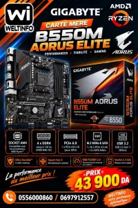 لوحات-أم-gigabyte-b550m-aorus-elite-amd-b550-emplacement-am4-micro-atx-الجزائر-وسط