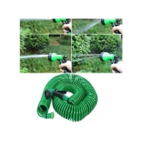 Tuyau D'Arrosage Spirale 15M Avec Pistolet & Raccords
