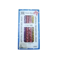 Bougies Torsadées finition brillant Pour Les Fêtes Religieuses - 12 Pièces