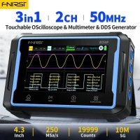 FNIRSI-Oscilloscope Numérique 2C53P ,Multimètre, Générateur de Signal, 3 en 1 à Écran Tactile