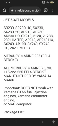 Scanner moteur bateaux hors bord Yamaha Suzuki 