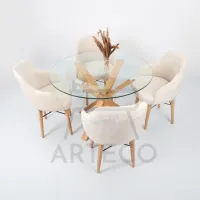  Table de salle à manger 6 chaise &طاولة طعام 6 كراسي 
