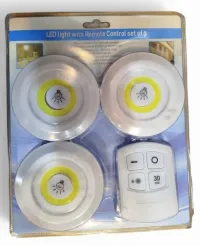 Spot 3 lampes LED sans fil avec télécommande
