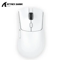 Gaming Mouse Attack Shark R1 WHITE COLOR- High Precision and Perfect Ergonomics