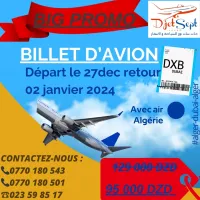 Big promo billet d avion Alger-dubai-alger 