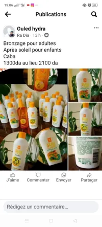Bronzage et après soleil pour enfants / caba
