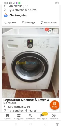 Reparation machine A laver A domicile 